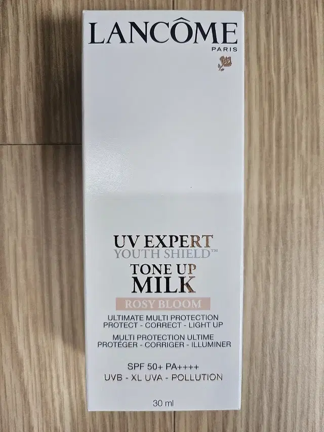 새상품)랑콤 UV 액스퍼트 유스쉴드 톤업 밀크 로지블룸(선크림) 30ml