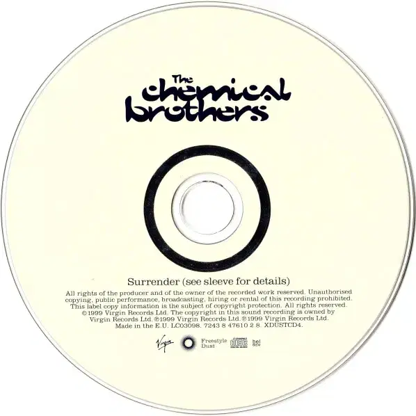 Chemical Brothers -Surrender(CD)유럽반초판EX-