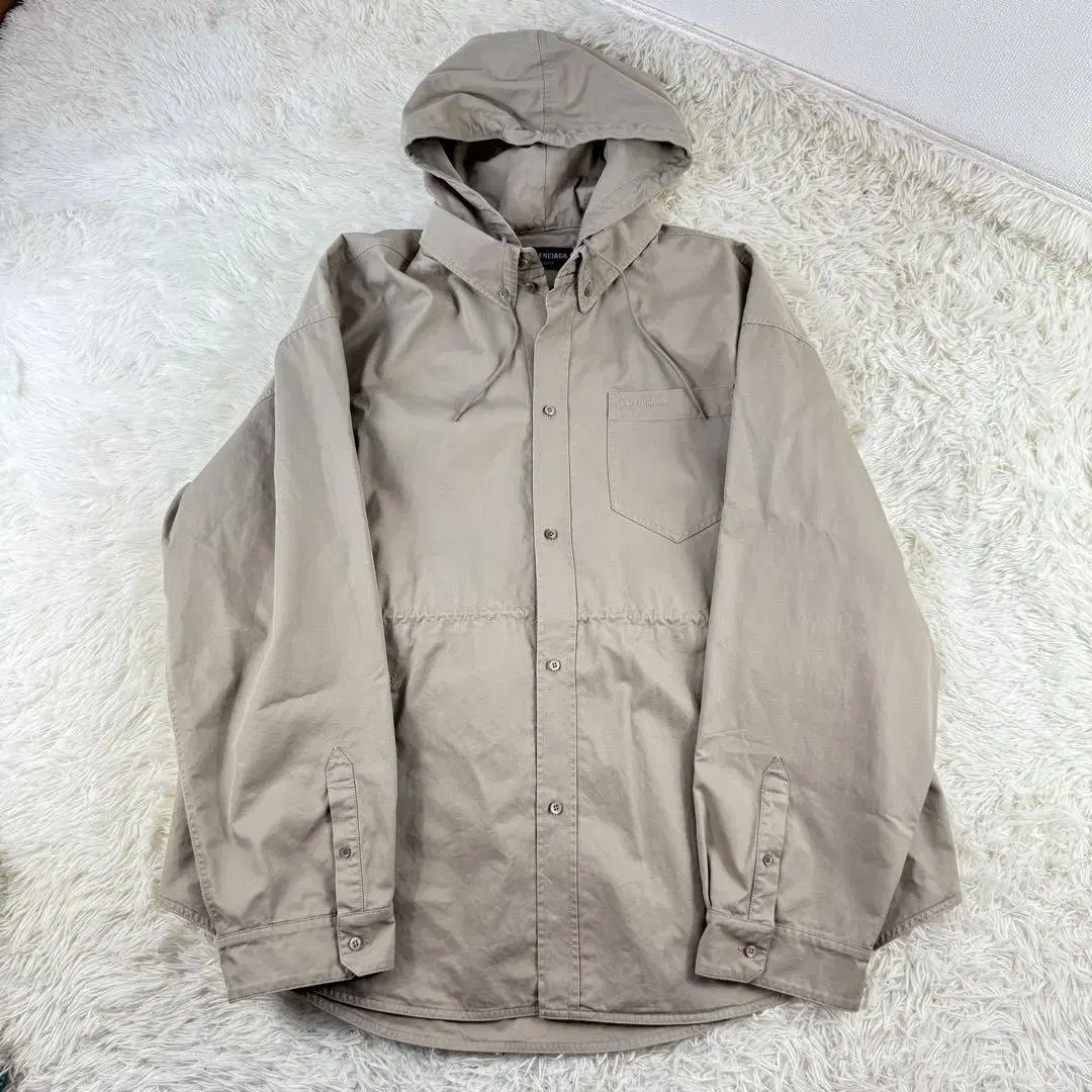 [S]Balenciaga Hooded shirt parka jacket