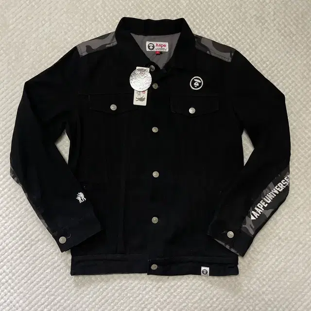 [L] Aape By A Bathing Ape 에이프 트러커 자켓 블랙