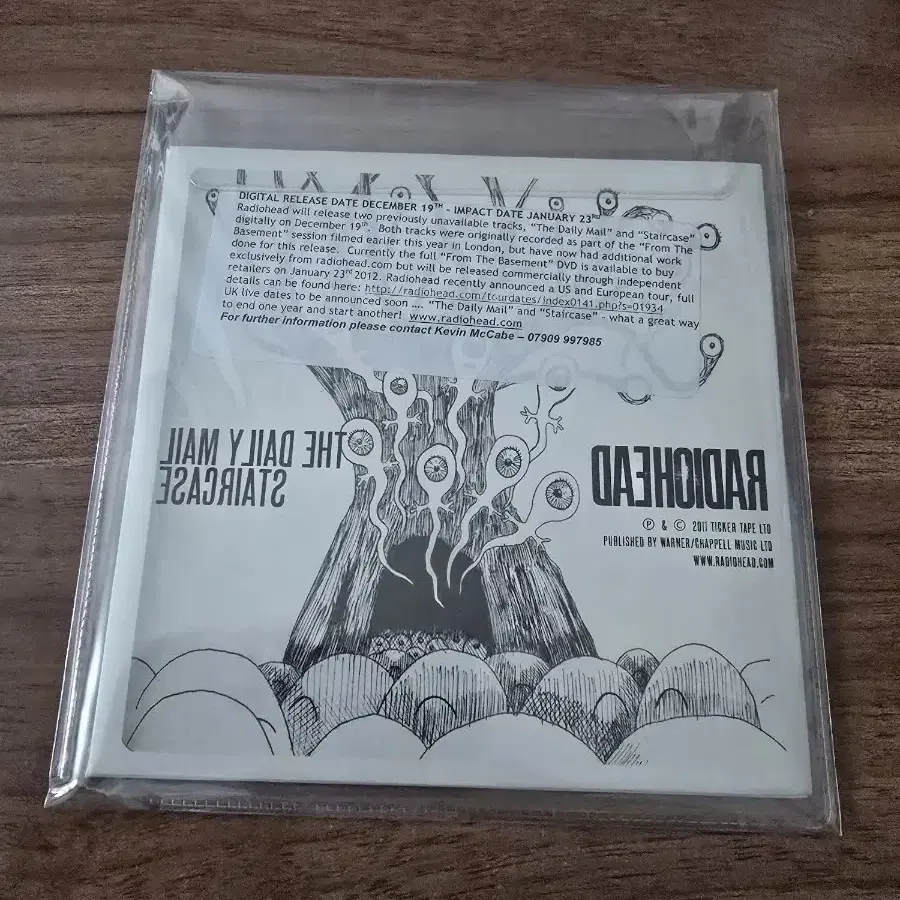 radiohead the daily mail 프로모션 cd