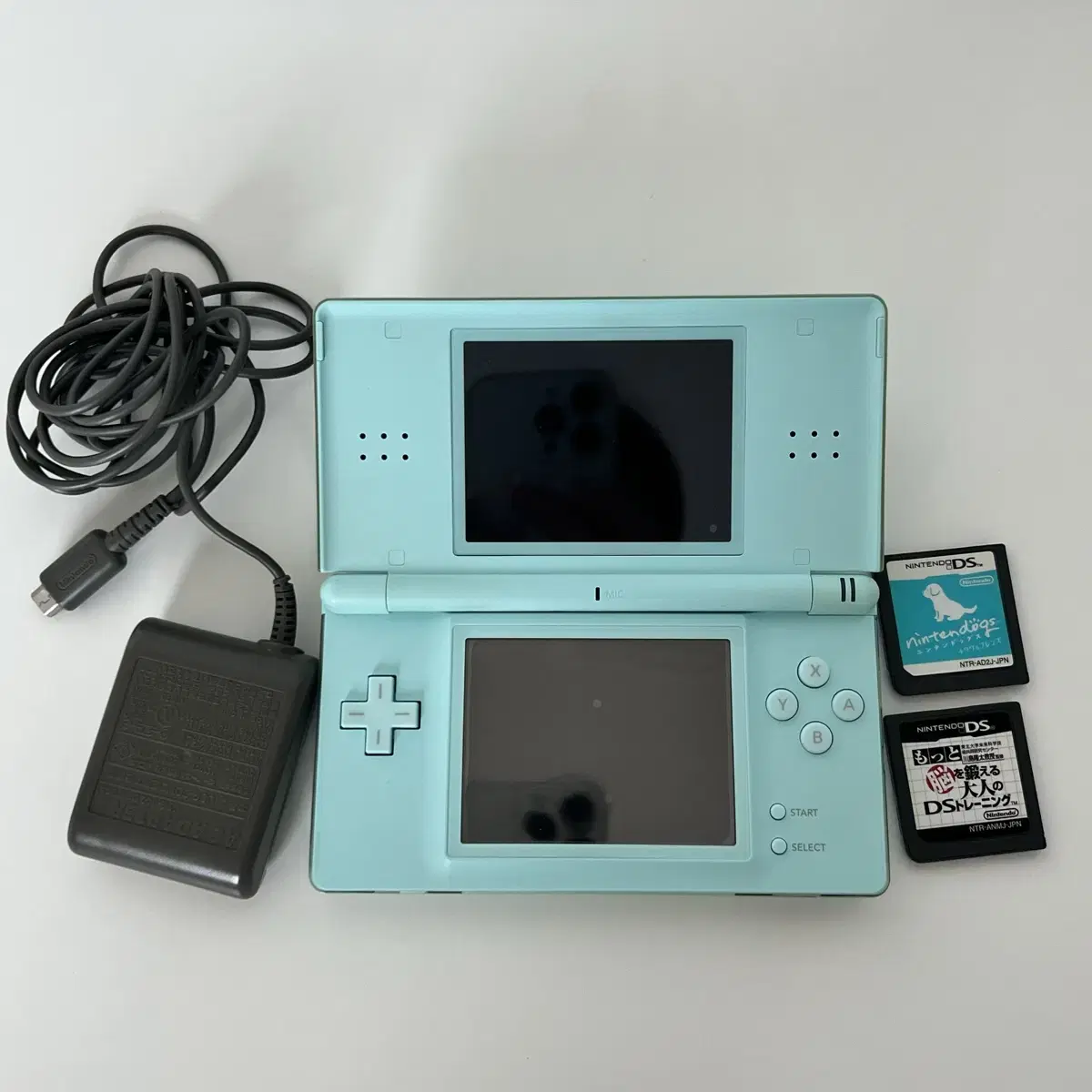 일본 닌텐도 2ds ds lite 아이스 블루 민트 충전기 터치펜