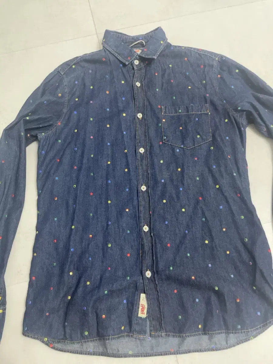 Biobi Denim Embroidered Shirt