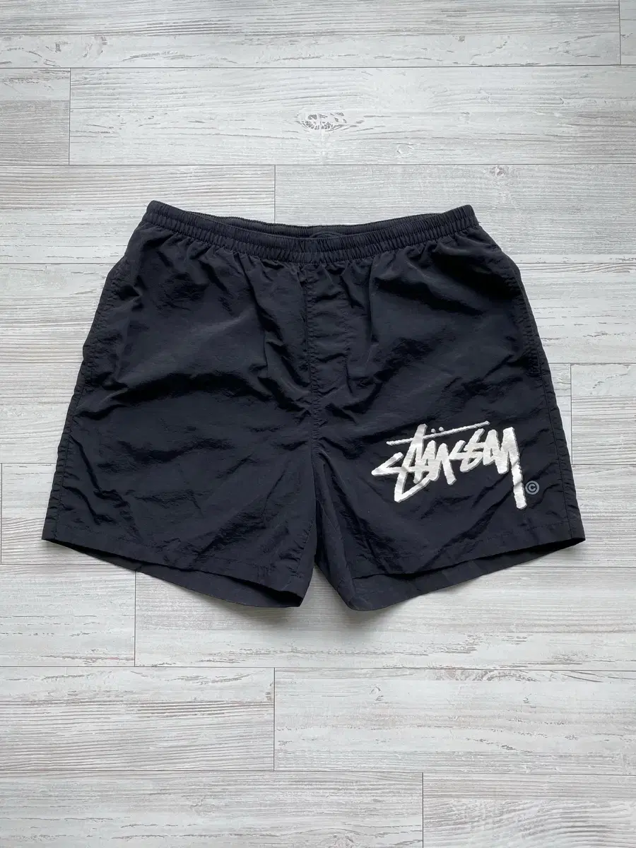 [30] Stussy Stock Logo Beach Shorts