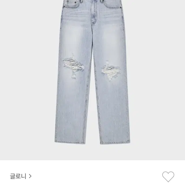 [급처] 글로니 95 DESTROYED STRAIGHT FIT JEANS