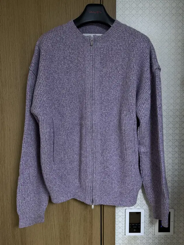 이예 yiyae Knit Zip Up purple L사이즈