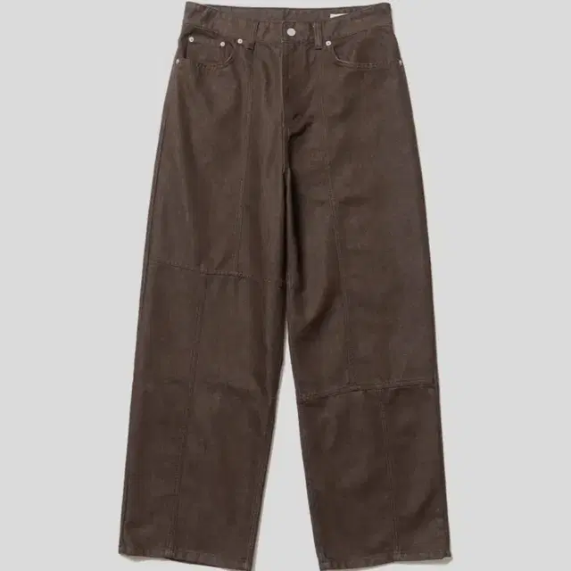 노클 001 Square line pants brown