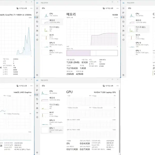 델 프리시전 3561 i7-11850H T1200 워크스테이션 팝니다