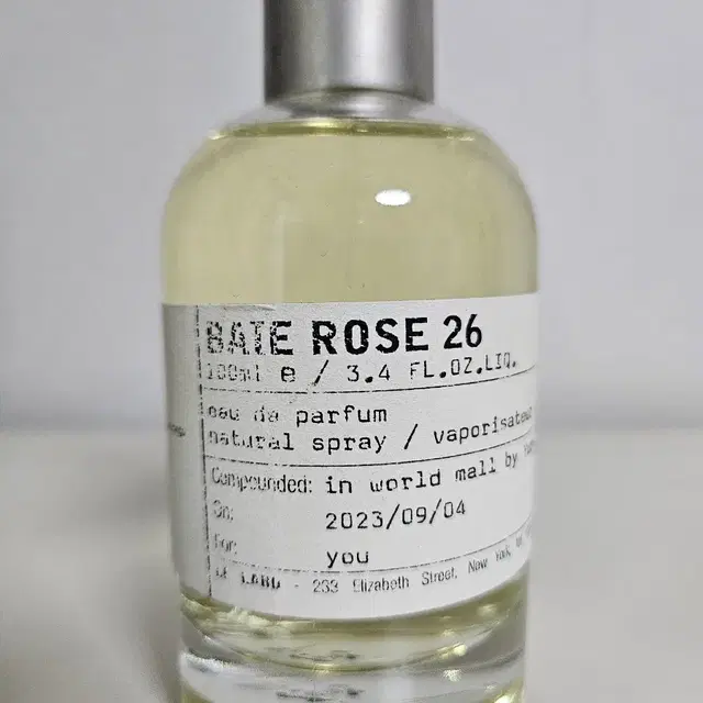 르라보 베이로즈 100ml 국문