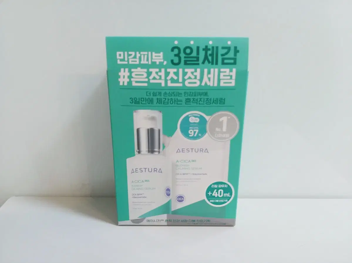 [새상품] [40ml+40ml] 에스트라 에이시카 365 흔적 진정 세럼