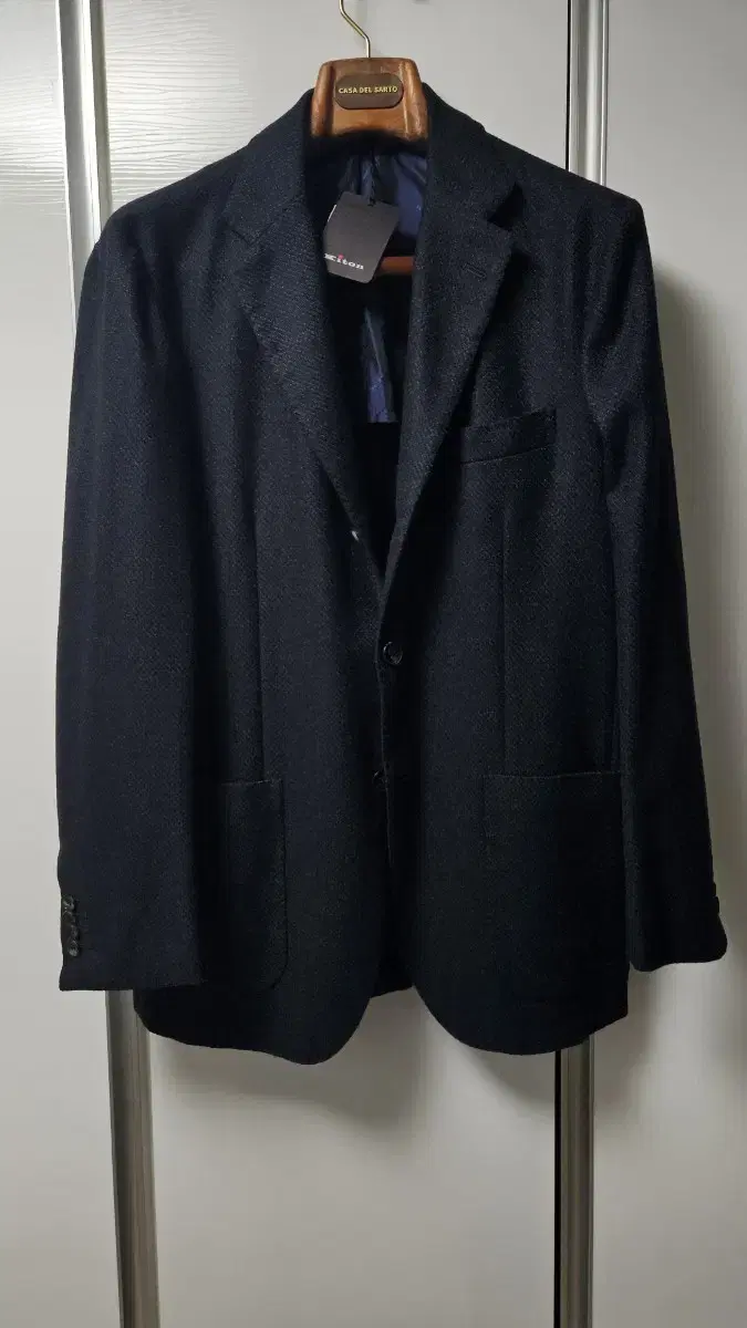 Kiton 100% cashmere navy jacket sport coat size 50