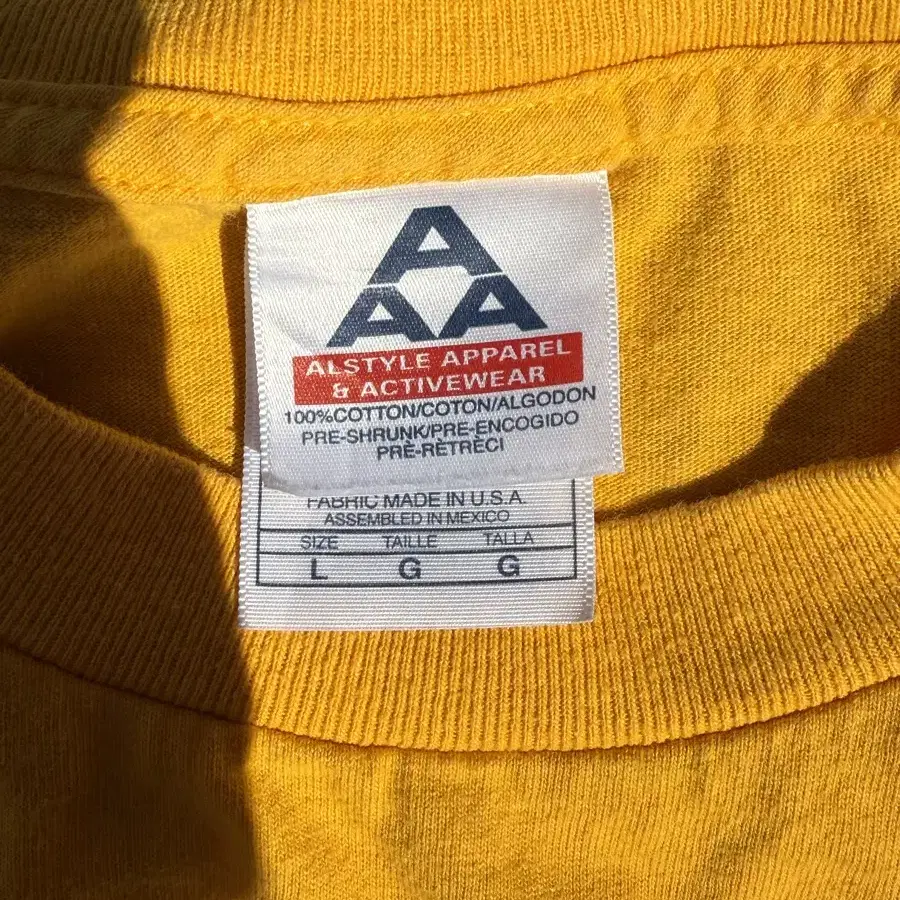 Made in USA yellow long sleeve L