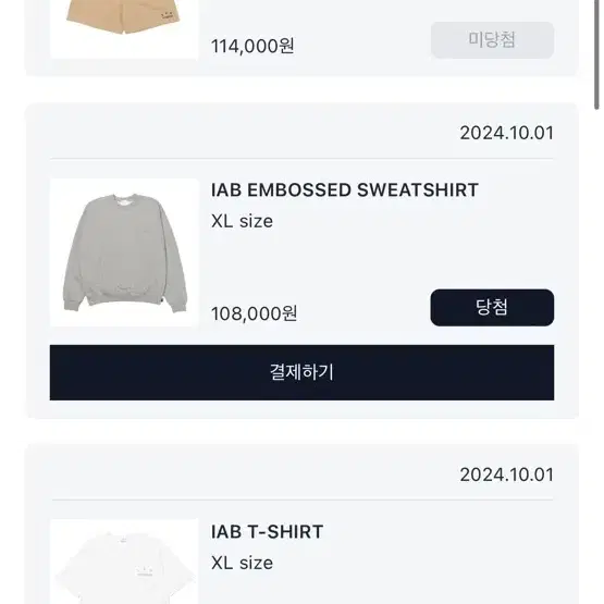 아이앱 embossed sweatshirt XL