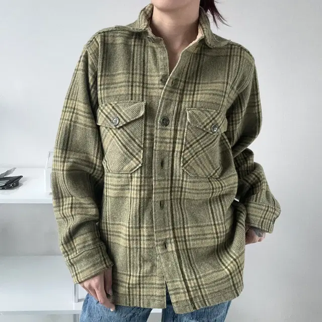 WOOLRICH 울리치 올드스쿨 울 셔츠 자켓 (M)