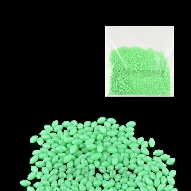 야광 구슬 타원형 500개입 낚시 새상품