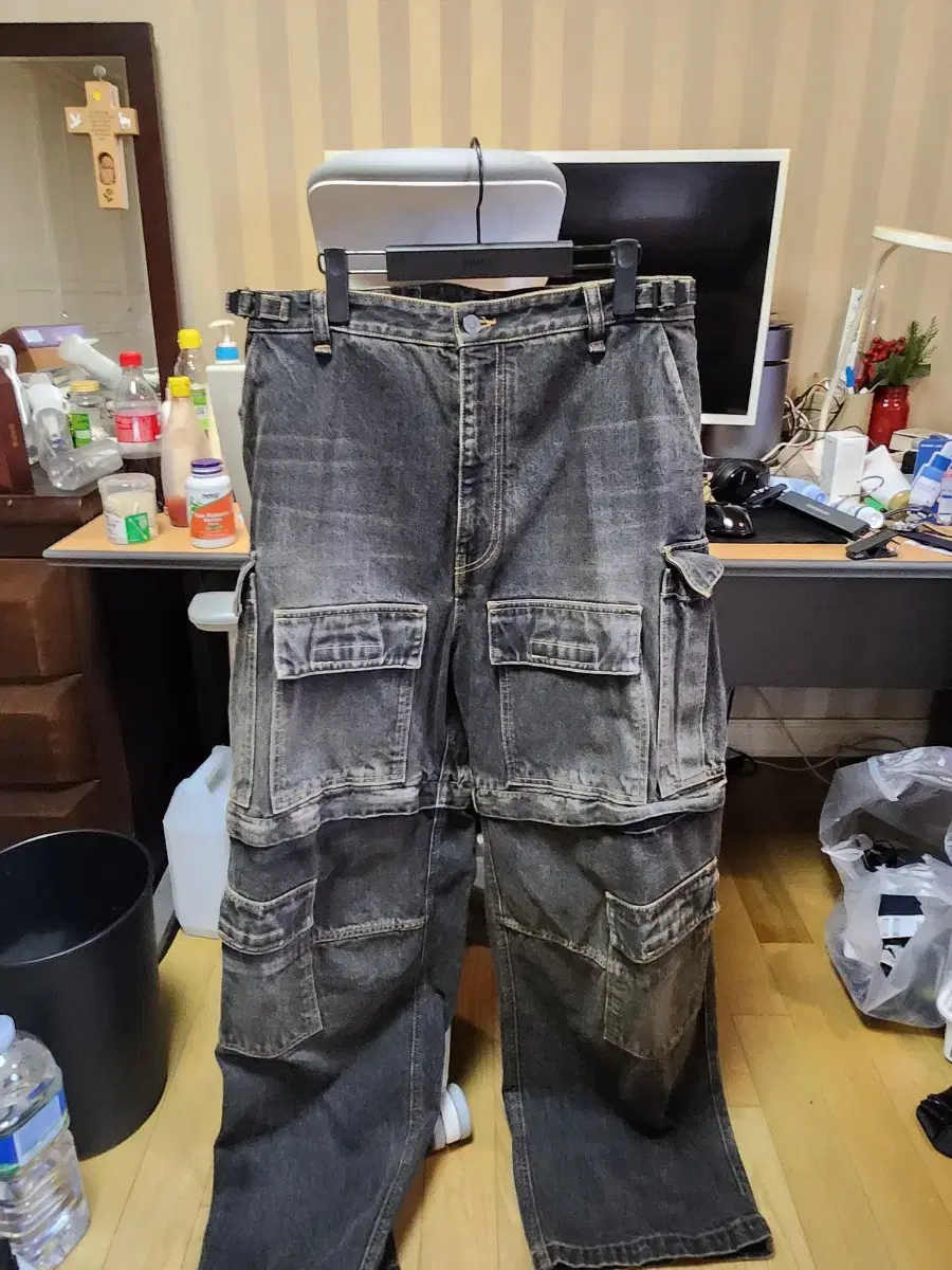 Balenciaga 24ss Cargo Exhaust Denim S