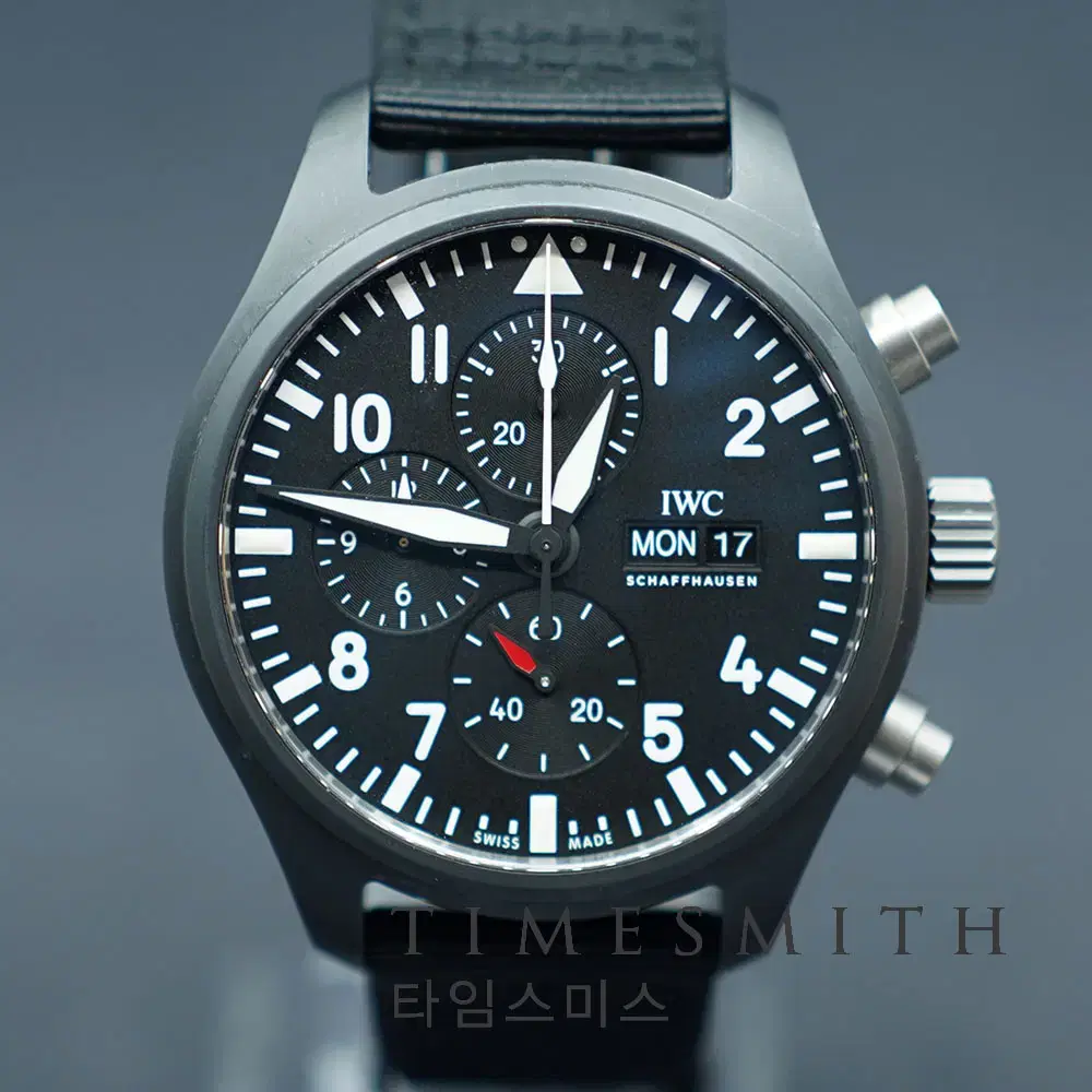 [IWC] 파일럿 크로노 탑건 세라믹 블랙 IW389101