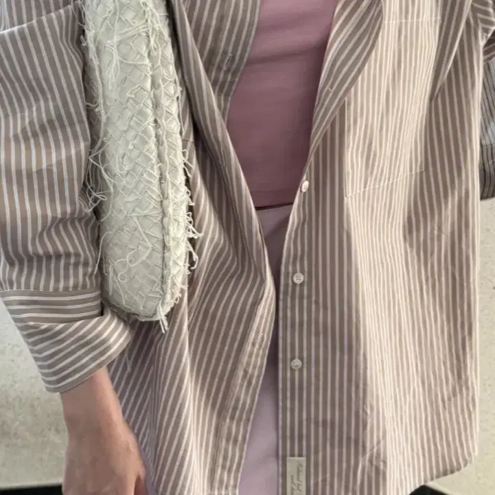 리본빛 ribbonbit dete stripe shirt -brown셔츠