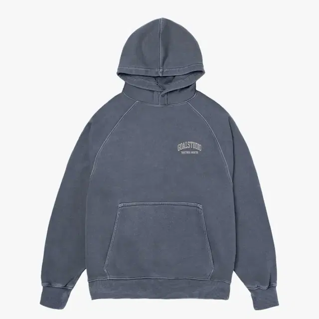 골스튜디오 LETTERING PIGMENT DYED HOODIE-GREY