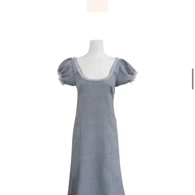 프레클 sheer ruffle check long dress