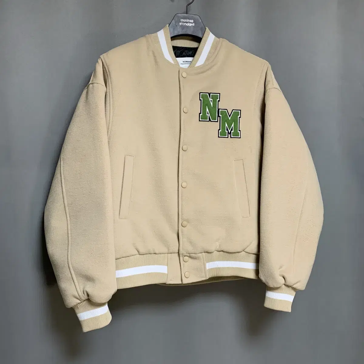 노매뉴얼 TAYLOR VARSITY JACKET - BEIGE (M)