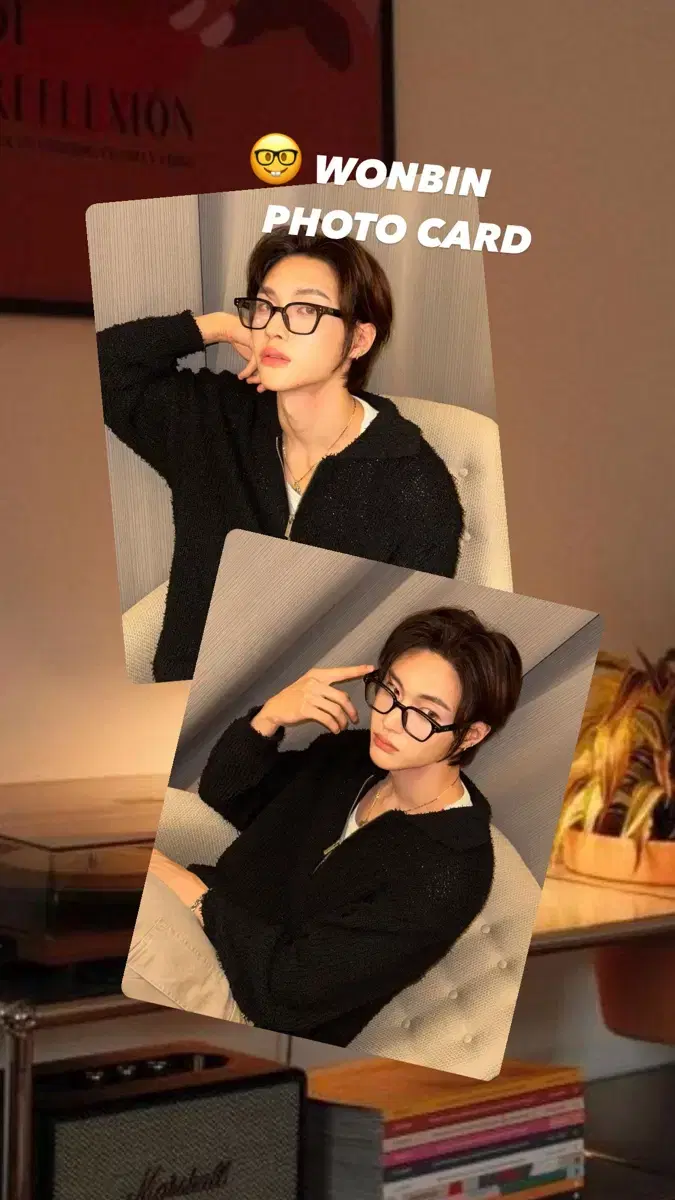 <3+1,무배> riize wonbin Glasses double-sided photocard/pocard