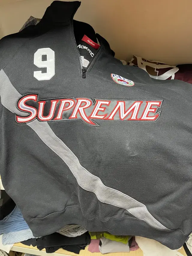 Supreme Equipe Half Zip Sweatshirt Black