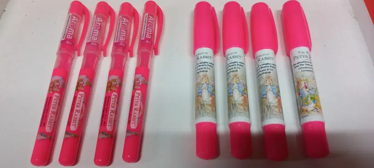 Bulk of 8 Peter Rabbit Highlighter Pens Fluorescent Pink