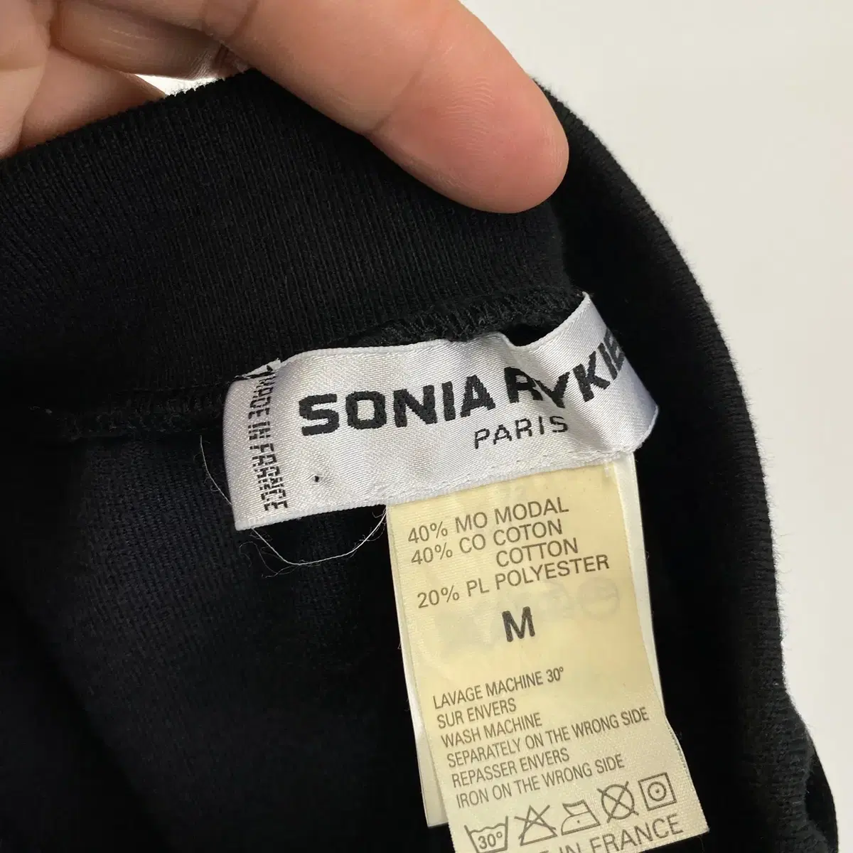 빈티지 SONIA RYKIEL 로고 디테일 벨벳 스커트