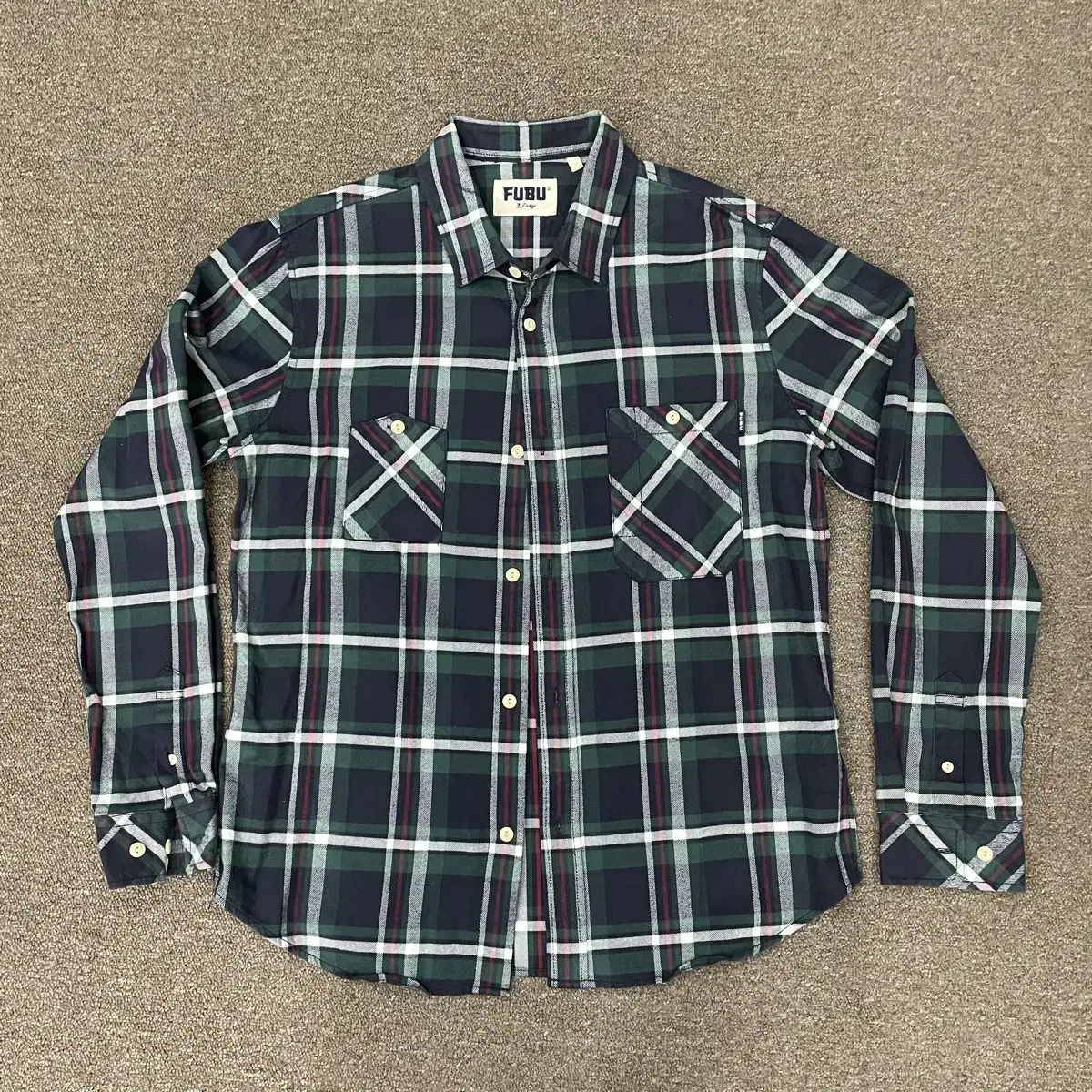 [XL] Free Shipping FUBU Check Southern Shirt