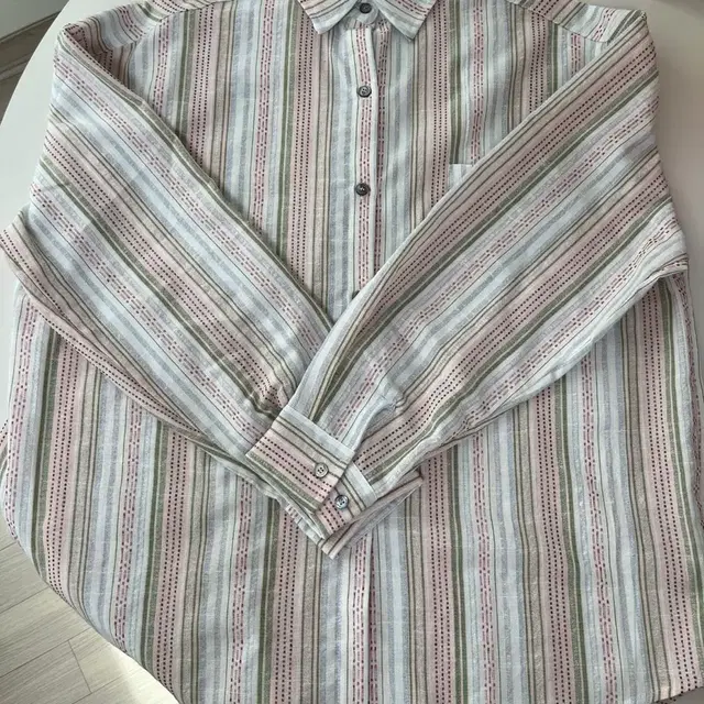 플리즈플로젝트 셔츠 NATURAL STRIPE SHIRT , PINK