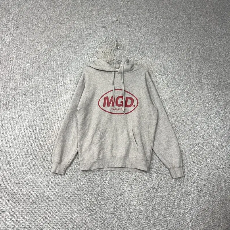 Mahagrid Casual Printed Logo Grey Hoodie M