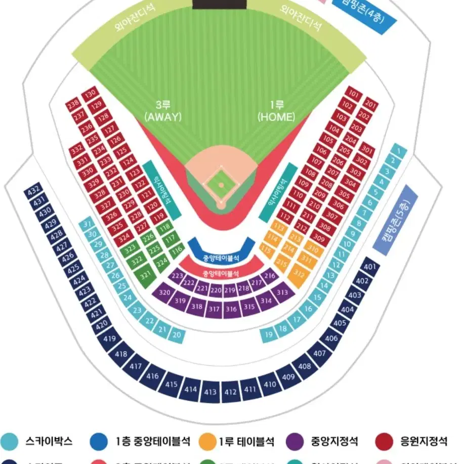 준플레이오프 3차전 중앙스카이존 410블럭 1장 앙도