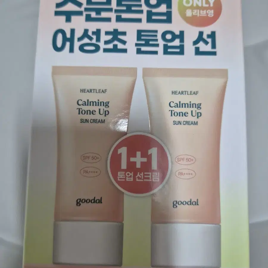 구달 맑은 어성초 진정 수분 톤업 선크림 50ml 1+1기획