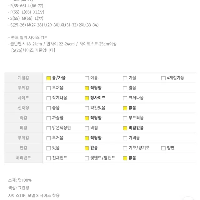 육육걸즈 그린워싱 데님 일자 뒷절개핀턱 청바지 s 여자 데일리룩 꾸안꾸