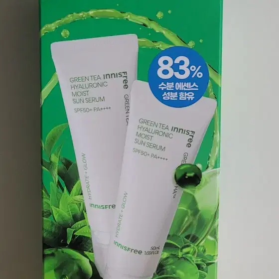 이니스프리 그린티 히알루론산 수분 선세럼 50ml 1+1