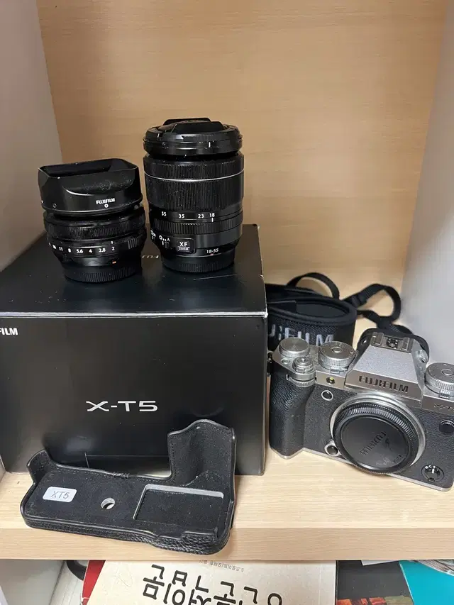 후지필름 x-t5 실버 바디킷  xf27mm 렌즈 일괄 판매