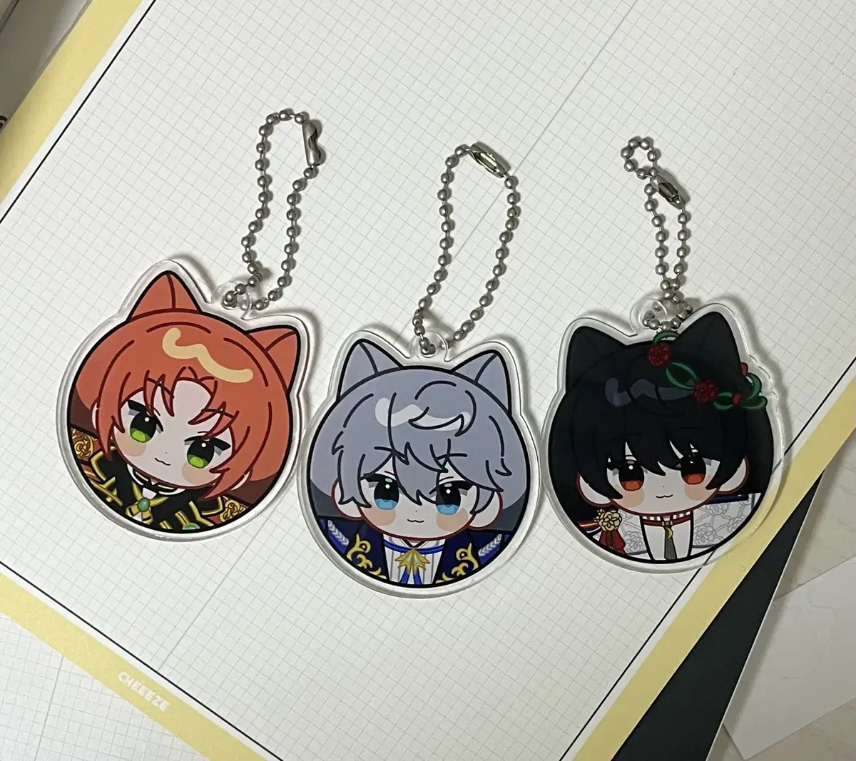 Bulk) Angsta Ensemble Stars unofficial goods keyring Knights Leo Senaritsu