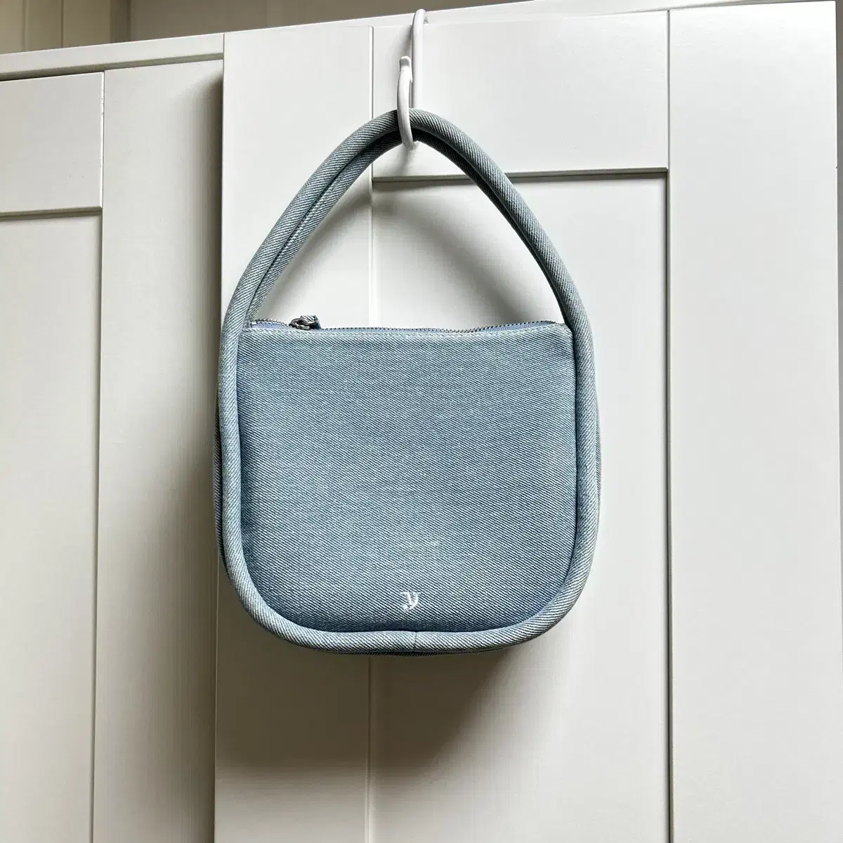 여밈 oval bag 데님