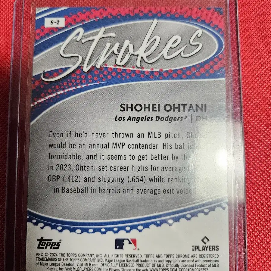 오타니 2024 Topps Chrome Strokes 카드