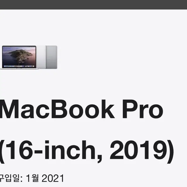 급처) 2019년형 2021년 구매 터치바 맥북 프로 16인치 1T 스그
