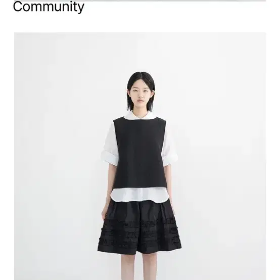 유노이아 베스트 Linen Short Vest