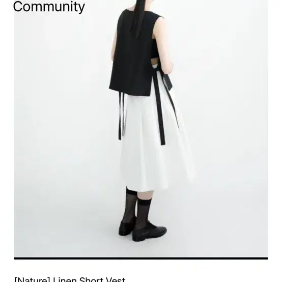 유노이아 베스트 Linen Short Vest