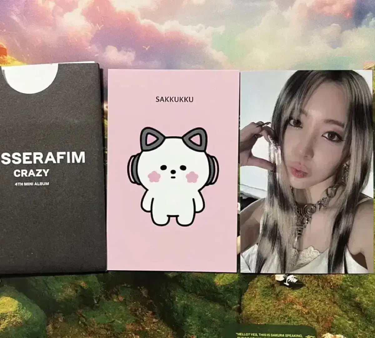 le sserafim sakura crazy broadcast poka photocard week 1