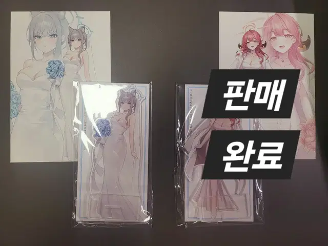 블루 아카이브 비공식 굿즈 시로코 아크릴 스탠드 엽서 세트