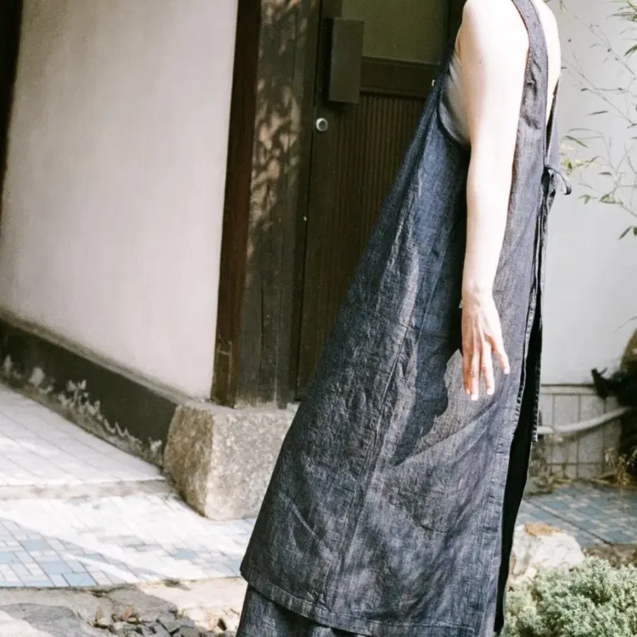 falt 폴트 denim layered dress