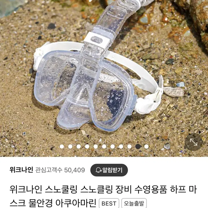 위크나인 아쿠아마린 스노클 마스크