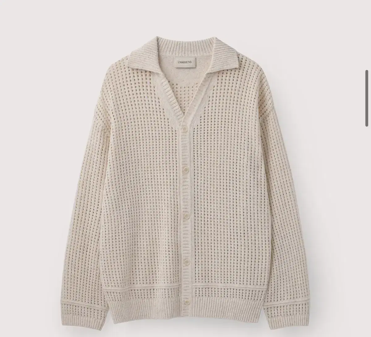 [우마뭉/새상품] Linen boucle crochet cardigan