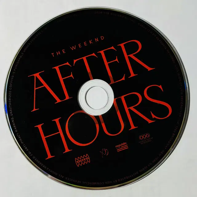 The Weeknd - After Hours (CD) 미국반 초판 미사용