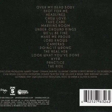 Drake - Take Care (CD) 캐나다반 초판 NM-